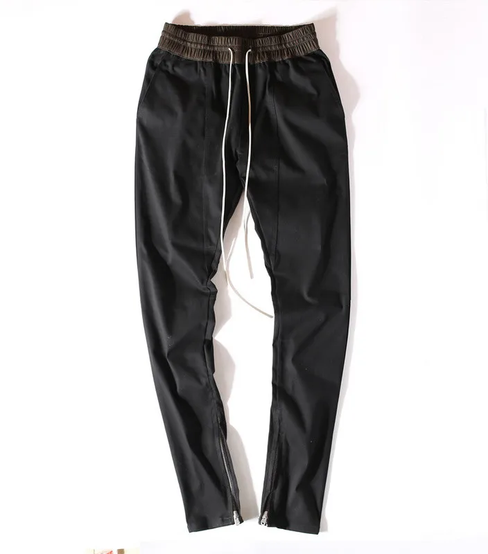 Прямая поставка, мужские спортивные штаны для бега, Джастин Бибер, винтажные мужские штаны для бега, хип-хоп, с ремешком на лодыжке, на молнии, черные спортивные штаны