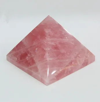 

Fashion Energy Healing Feng Shui Egypt Egyptian Crystal Clear RoseQuartz Pyramid Ornament Home Decor Living Room Decoration