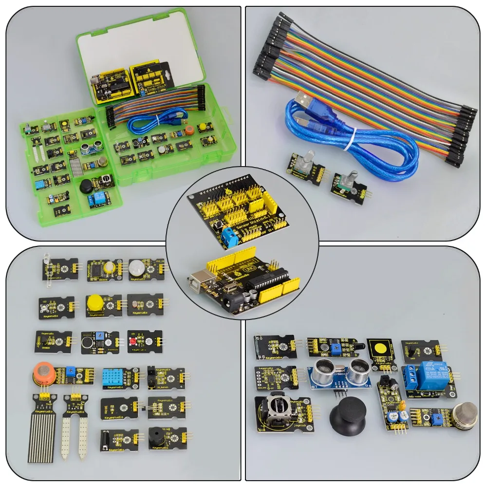 Датчик стартовый комплект(UNOR3+ Щит V5) для Arduino UNOR3 проект W/Подарочная коробка+ PDF(онлайн