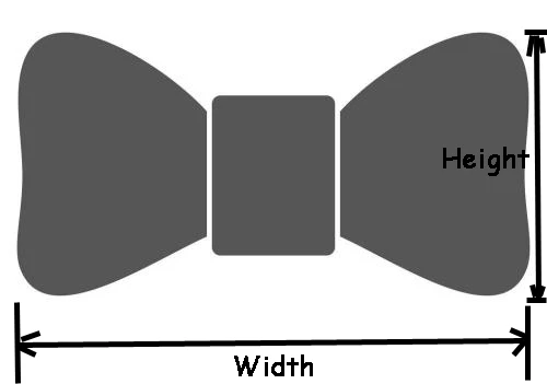 bow tie size
