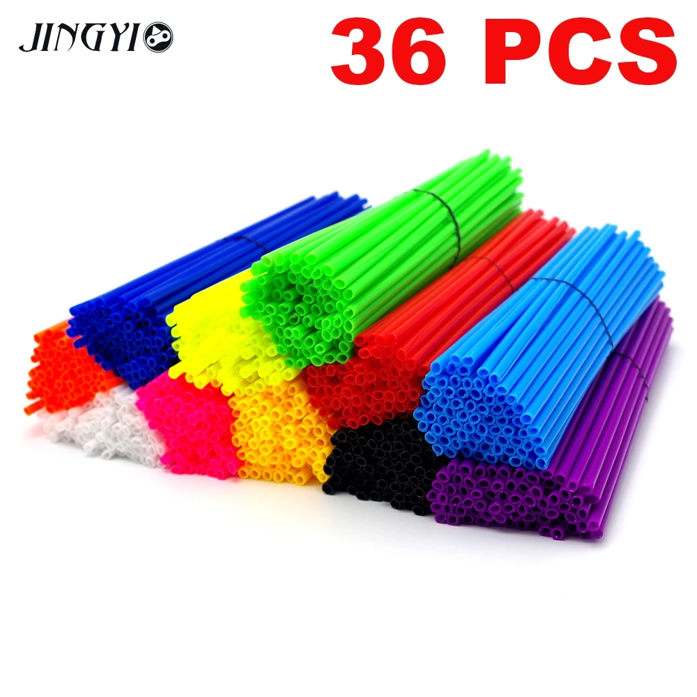 

for CRF/KLX/XR/DRZ kayo T4 T6 xmotos spoke set dirt pit bike Motorcycle wheels colorful Spokes cover hose Rim Wheel