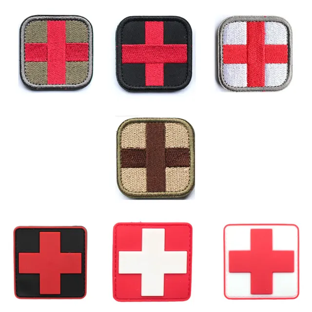 Medical red Cross Patch stickers Exquisitely Embroidered military