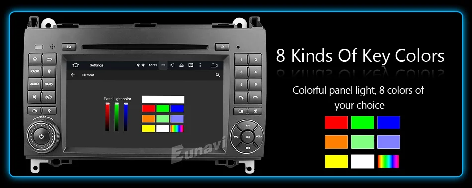 Best Eunavi 2 Din Android 8.0 Octa 8 core Car DVD Player For Benz Sprinter Vito W169 W245 W469 W639 B200 Radio GPS WiFi 4G RAM 4GB 23
