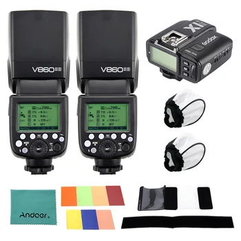 

Godox V860IIS TTL Camera Flash Speedlite 2.4G X System+TTL Transmitter+Color Filter + Magic Strap+Flash Diffuser+Cleaning Cloth