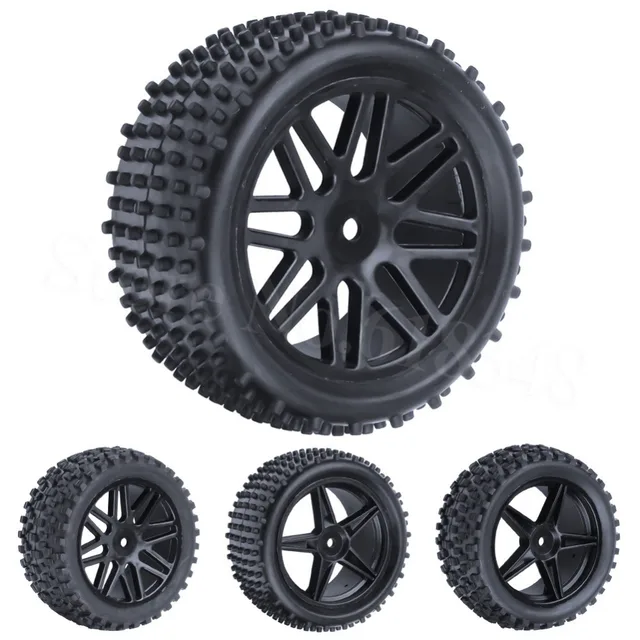 Cheap 4pcs/Lot RC Buggy Tires Wheels 12mm Hex For RC 1/10 Off Road Car Electric Power HSP XSTR Pro 94107