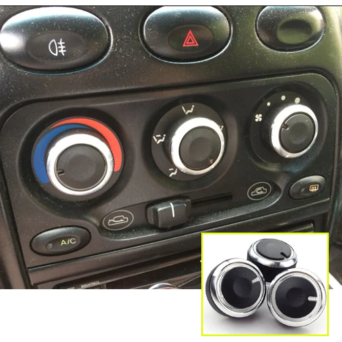 Aluminum SWITCH KNOBS FIT FOR Chevrolet Spark Chery QQ3 QQ6 HEATER HEAT