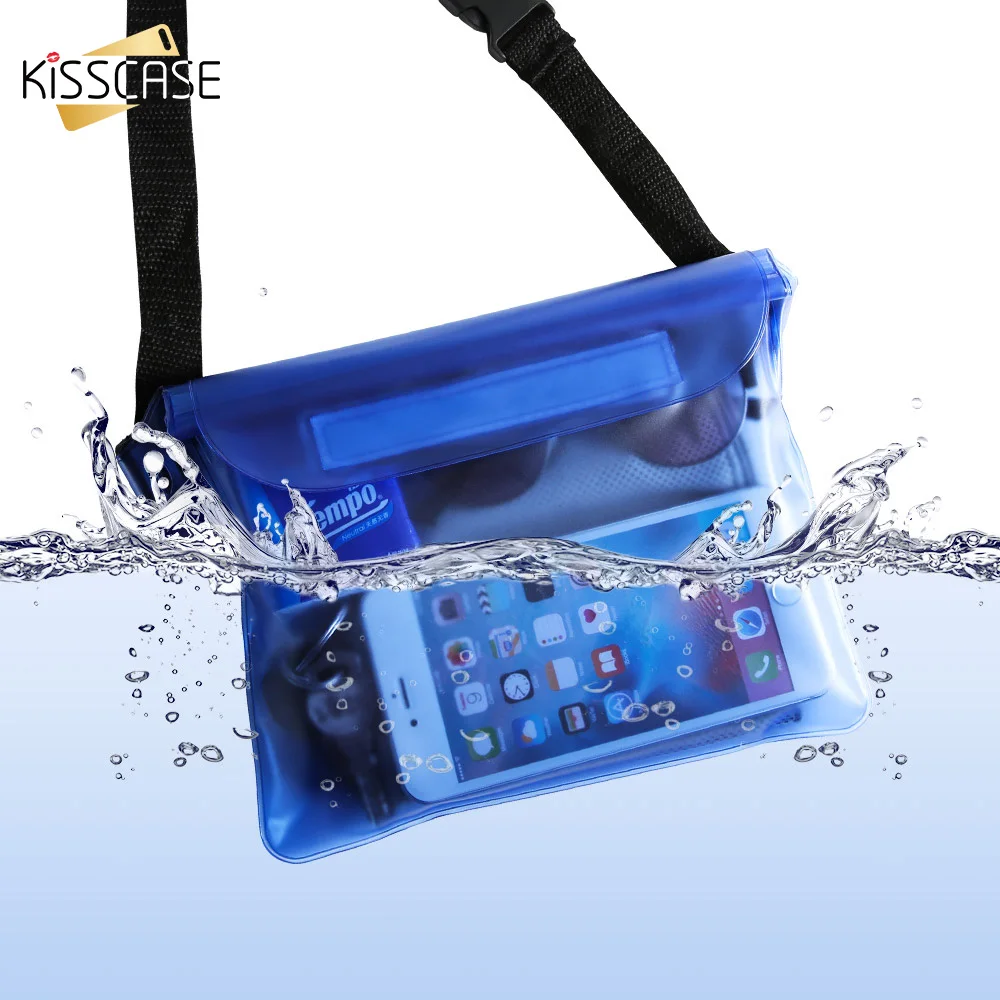 

KISSCASE Waterproof Bag Case For iPhone X XR XS Max Underwater Big Pouch Case For Samsung S10 S9 For Huawei P30 Redmi Note 7