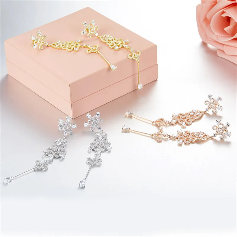 

Fits Monaco Jewelry with Charm Ladies Earrings Couple Party Gift 925 Sterling Silver Micro Inlaid Zircon Geometric Earrings