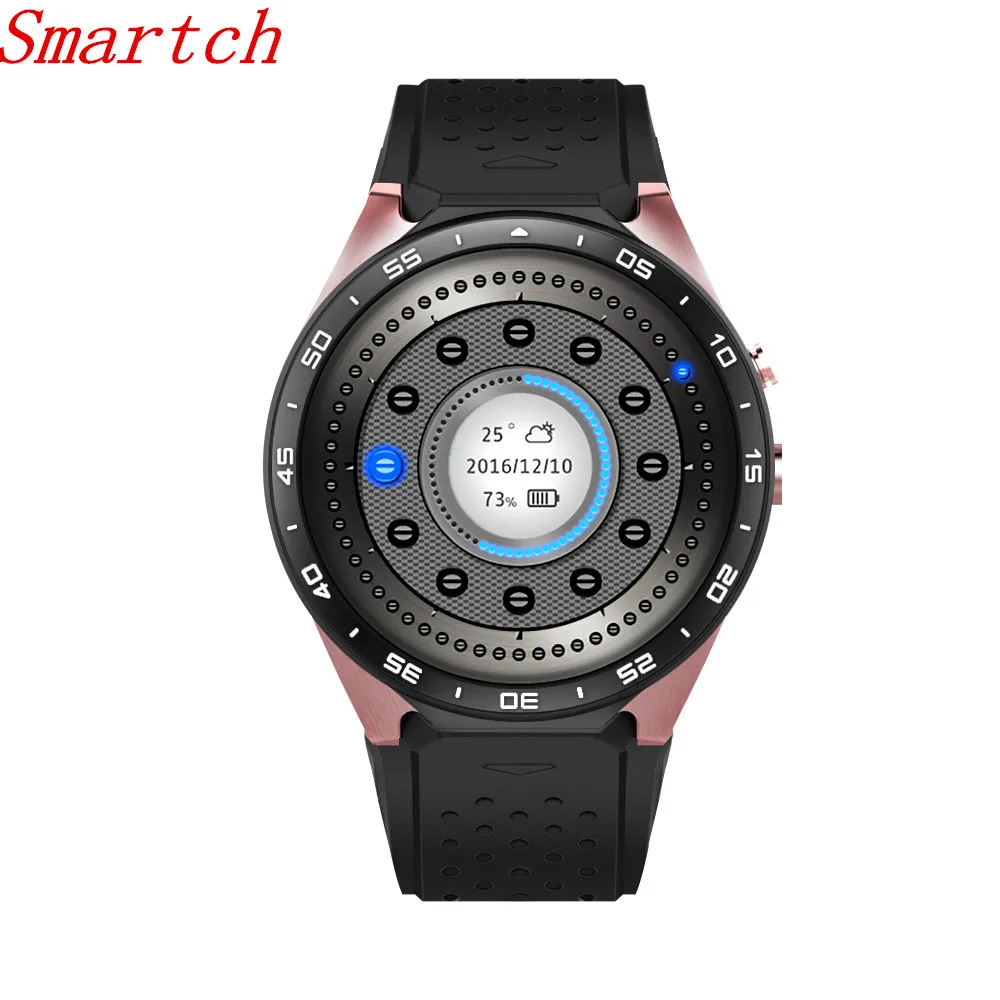 Smartch KW88 Смарт-часы Android 5.1 MTK6580 Процессор 1.39 дюймов 3 г Wi-Fi SmartWatch для Samsung Huawei телефон