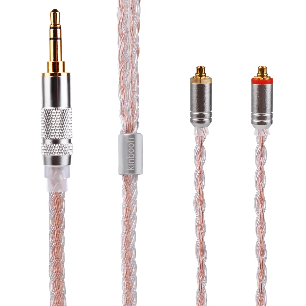Kinboofi 16 Core с серебряным Медь кабель 2,5/3,5/4,4 мм балансный кабель с MMCX/2pin разъем для KZ ZS10 AS10 ZS6 ZST C10 V90 - Цвет: MMCX 3.5