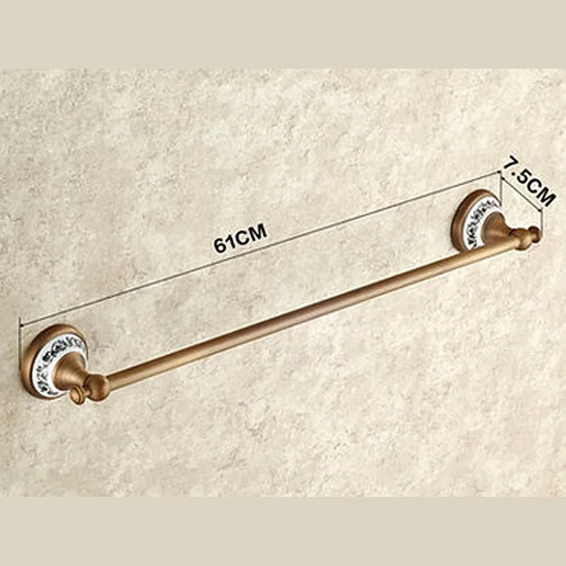 Подвесная полка для ванной, антикварное(винтажное) полотенце в европейском стиле, винтажные латунные полки для ванной, Ретро Медный подлокотник, J17720 - Цвет: tower bar