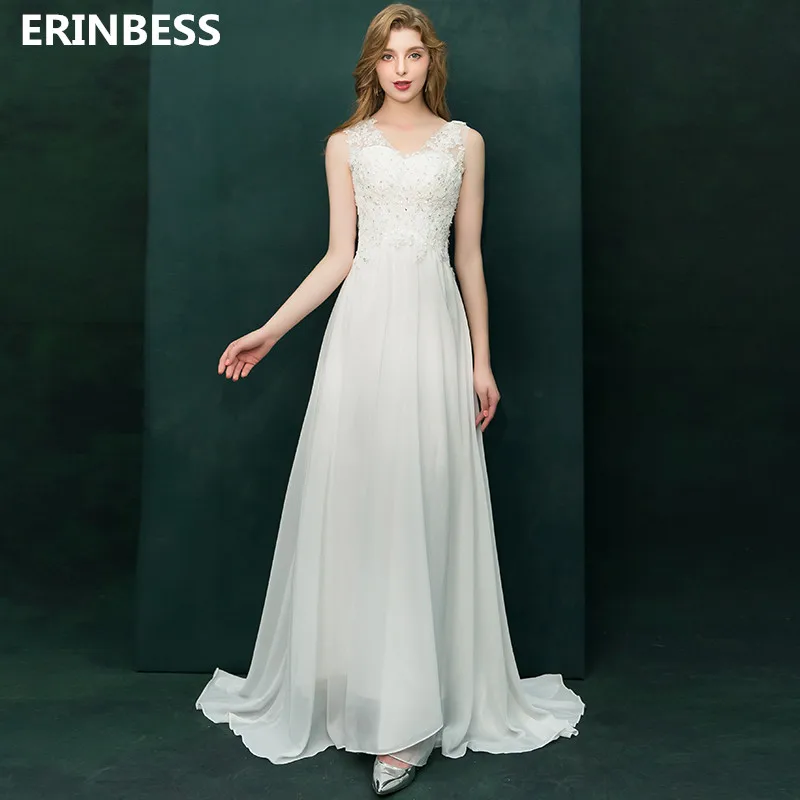 Vestidos De Festa Белый вечернее платье элегантный халат De Soiree Милая шифон Вечерние платья длинное платье 2019 вечерние платья