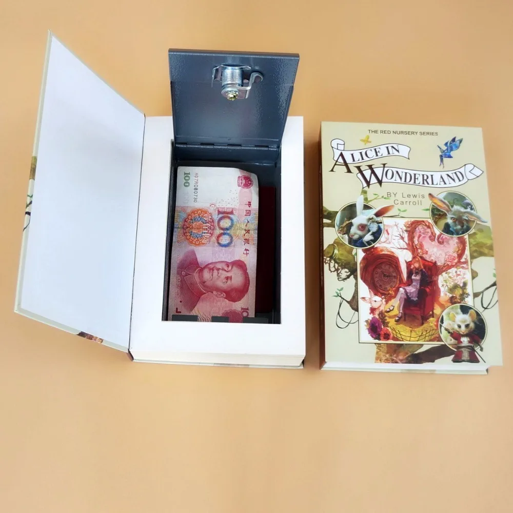 Safe Box Book Money Hidden Secret Security Safe Lock Cash Money Coin Storage Jewellery key Locker For Kid Gift