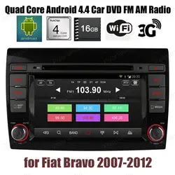 Для F/iat B/ravo 2007-2012 Android4.4 4 ядра автомобиля DVD проигрыватель компакт-дисков Радио стерео Поддержка цифрового ТВ DVR gps BT 3g Wi-Fi DAB + Система контроля