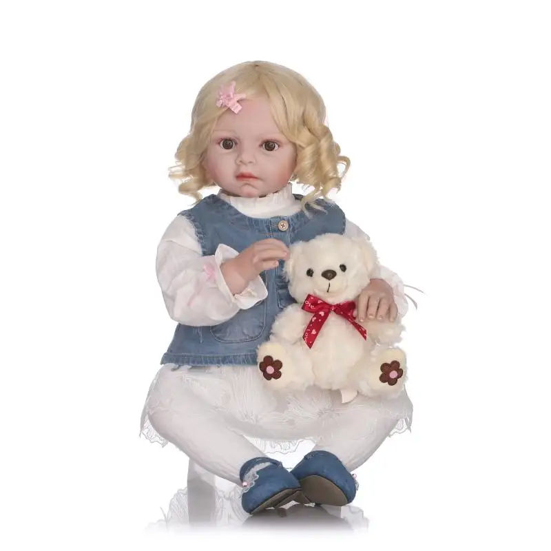 70cm Silicone Reborn Baby Doll Toys Lifelike 28 inch Big Size Princess Toddler Girl Reborn Dolls Toys Clothing Shop Model Doll