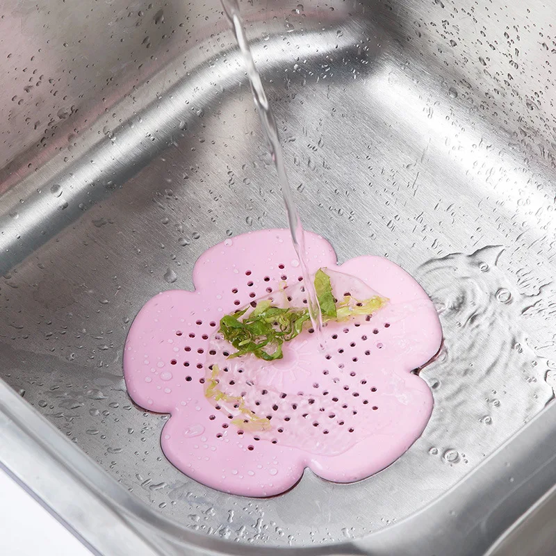 Силиконовый в форме цветка канализационный фильтр для раковины в ванную комнату инструмент для слива пола фиксатор для волос ловушка кухонные инструменты