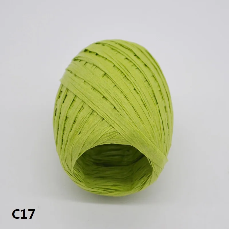 20 м/рулон DIY рафия ленточный шнур веревка для Палм упаковка DIY скрапбук ремесло Свадебная вечеринка украшение подарок упаковочные материалы - Цвет: C17