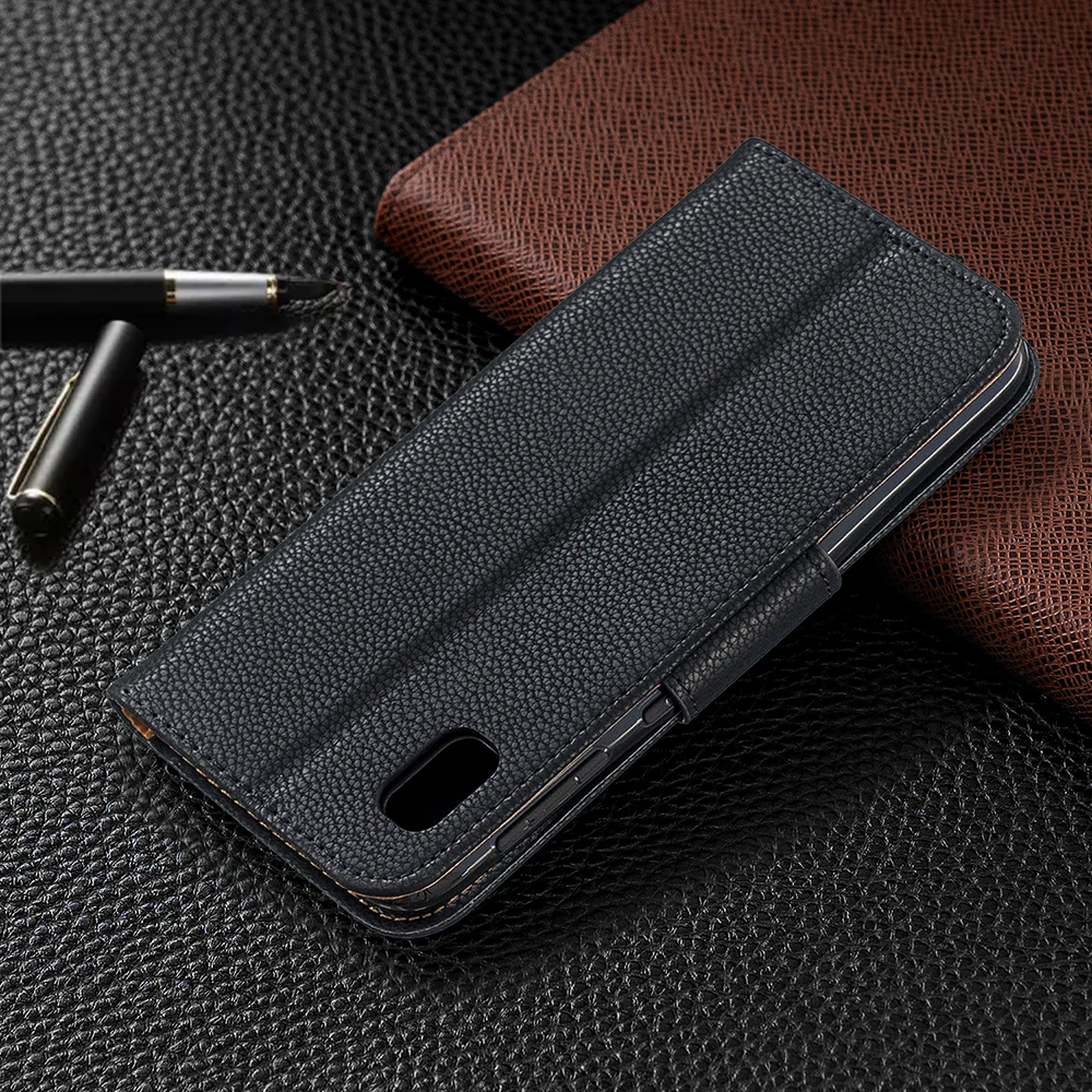 Wallet Phone Case For Samsung Galaxy A10E Cover PU Leather Flip Stand Wrist Strap Credit Card Slots Magnetic Closure