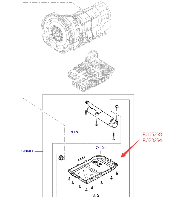 Панорамная коробка передач LR065238 для LR Discovery 3/4 Range Rover Sport 8 скоростей