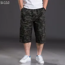 82 Лето Плюс Размер повседневные камуфляжные большие шорты мужские свободные эластичные талии по колено хип-хоп Короткие брюки 2xl 6xl