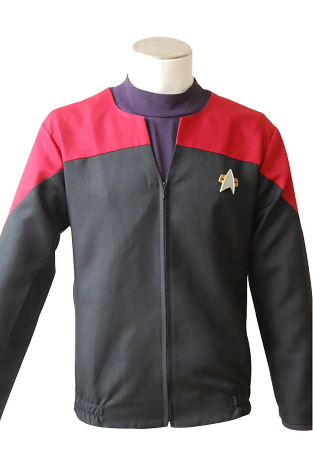 Star Voyager Command Trek Cosplay Costume TNG Uniform Badge Adult Women Halloween Carnival Party Cosplay Costume Red