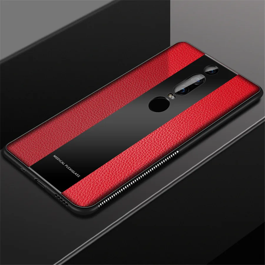 Роскошный стеклянный чехол из искусственной кожи для huawei mate 9 10 мягкая задняя