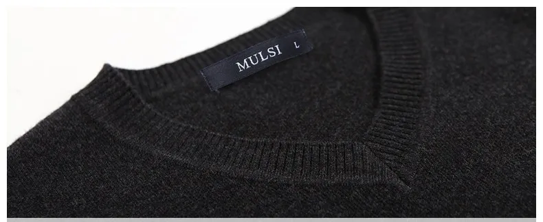 Muls мужские пуловеры, простой стиль, хлопок, вязаный, v-образный вырез, длинный рукав, свитер, джемперы, M-4XL, Мужская брендовая одежда, MS16004