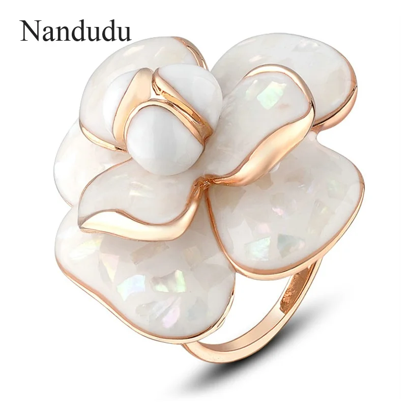 Распродажа кольцо в форме цветка Nandudu для невесты свадебное помолвочное кольцо для женщин Подарок Ювелирные украшения R681 - Цвет основного камня: R681