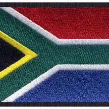 Южная Африка Утюг на Вышивка флаг логотип " Wide /украшение для одежды/пользовательские Вышивка патч /вышитые патч