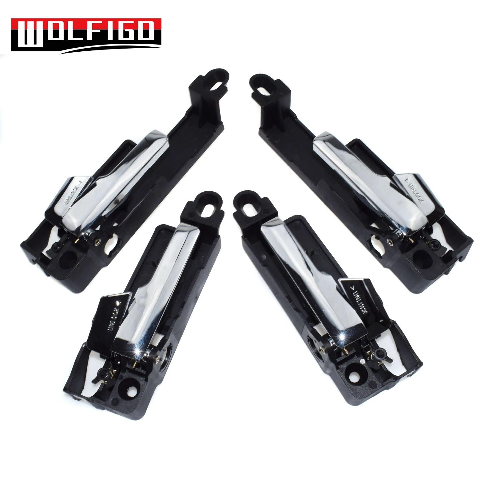 WOLFIGO Хромированная ручка межкомнатной двери для Ford Fusion Lincoln MKZ Mercury Milan 6E5Z5422600, 6E5Z5422601B, 6E5Z5422600A, 6E5Z-5422601