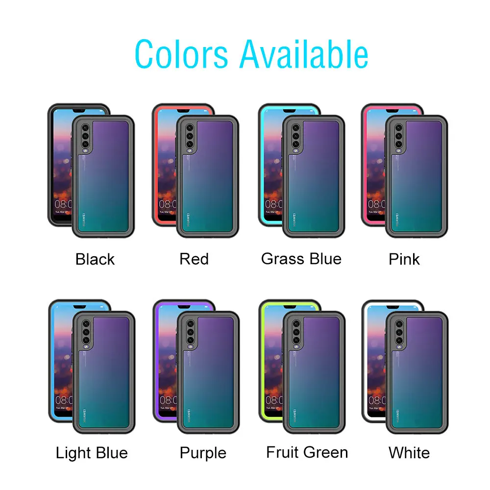 Huawei P20Pro caso impermeable Funda Huawei P20 Pro 360 caso proteger cáscara claro para Huawei P20 caso P 20 20PRO cubierta a prueba de agua