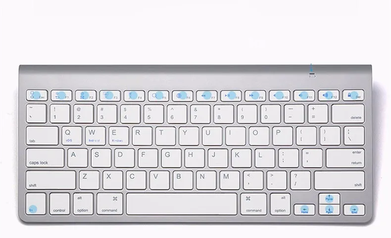 Ультра-тонкий беспроводная клавиатура Bluetooth для планшетных телефон Andriod/Windows/IOS Для iMac 21.5 27 дюймов мини Клавиатура