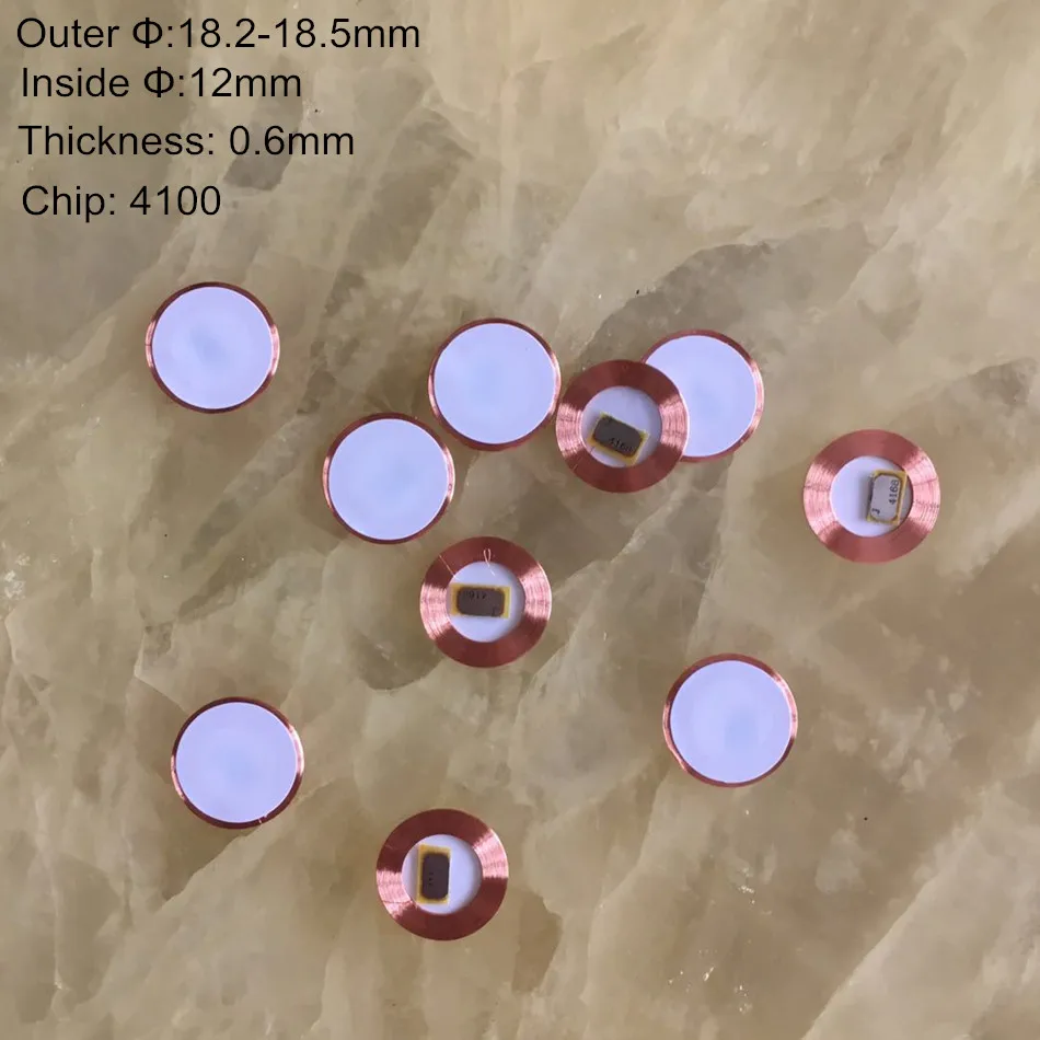 10 шт./лот 125 кГц RFID монетница T5577 18,5 мм диаметр катушки чип ультра тонкий стикер EM записываемый EM4100 только для чтения