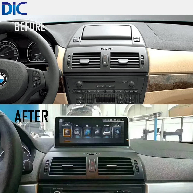 Clearance 7.1 Android system RAM 3G ROM 32G player dual system 10.25 mirror link GPS video navigation  steering wheel For X3 2006-2012 5