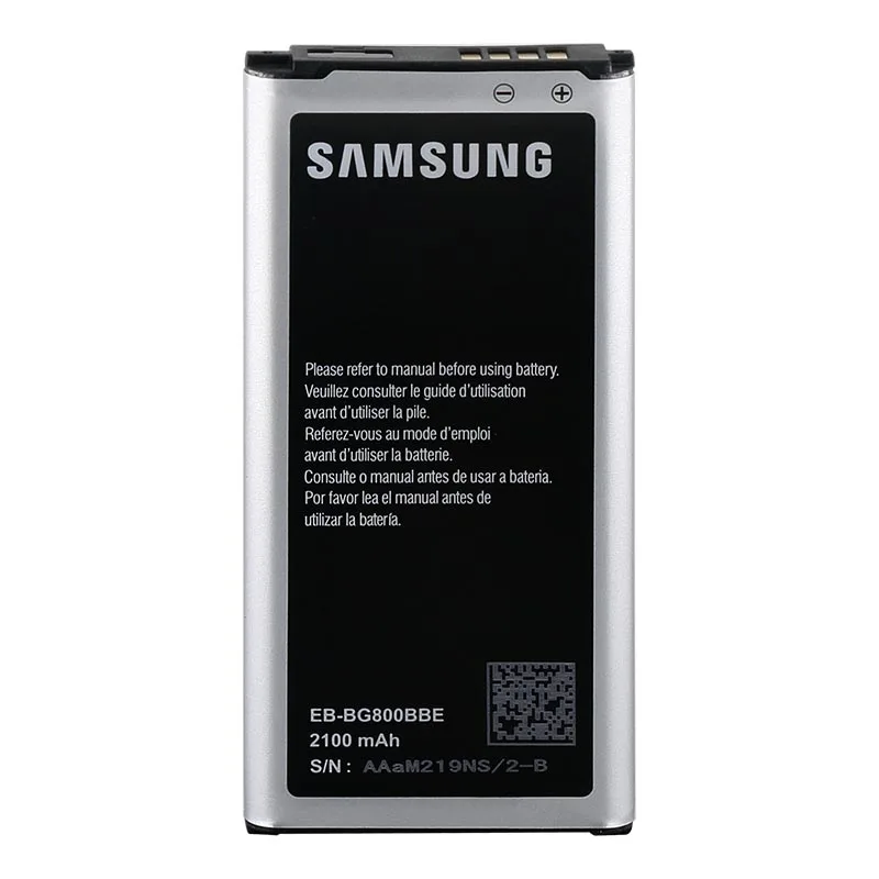 Samsung 100% оригинальный S5 мини Батарея для Galaxy G800 G800F G800H G800A G800Y G800R 2100 мА/ч EB BG800BBE с