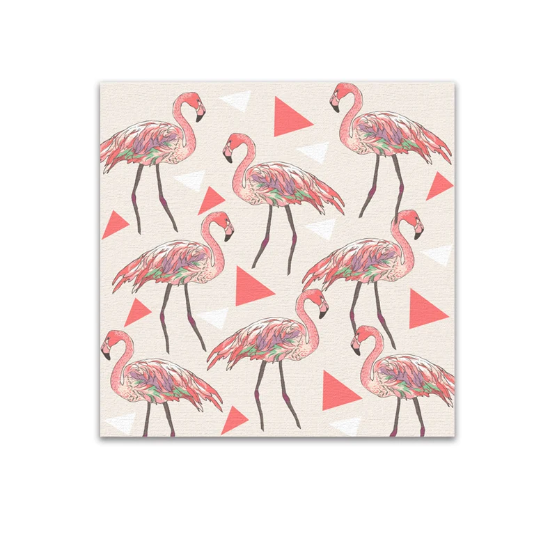 

HAOCHU Gifts Gallery Pink Flamingo Love Canvas Painting Girl Living Room Decoration Flamingo Wall Art Poster Beautiful Dream