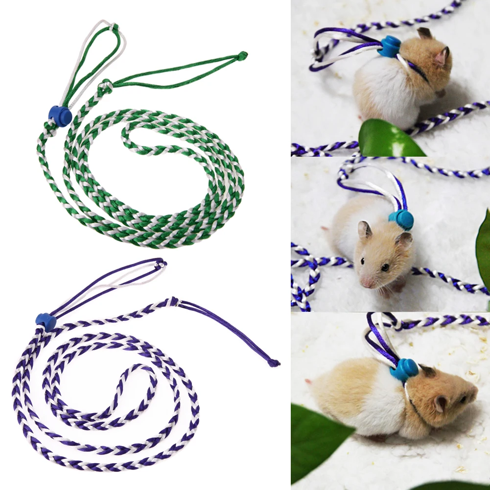 1.4m Nylon Pet Hamster Gerbil Pet Cage Leash Adjustable Pet Rat Mouse
