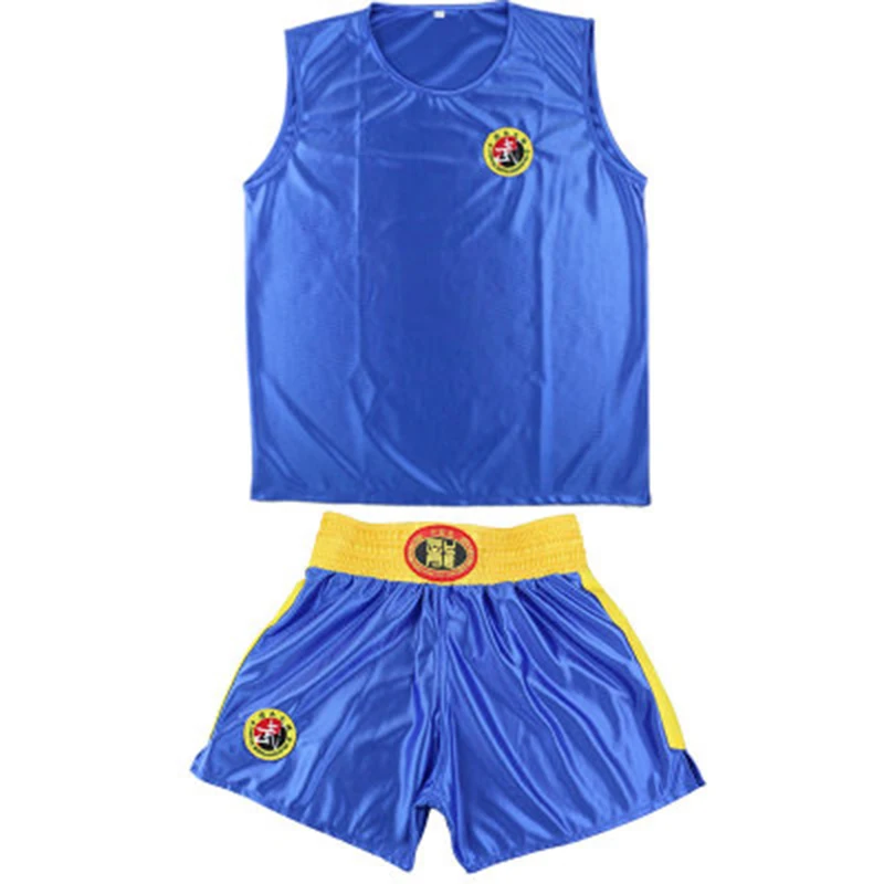 Униформа Санда для взрослых и детей, дышащие, красные, синие, черные, ушу, костюм для ушу-саньда, для тренировок, соревнований, Муай Тай, боксерские трусы ММА