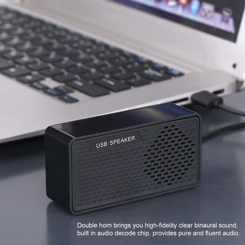 Usb динамик s компьютерный динамик Plug& Play портативный динамик двойной рог 3 Вт Выход подходит для Usb2.0 и выше для ПК ноутбуков