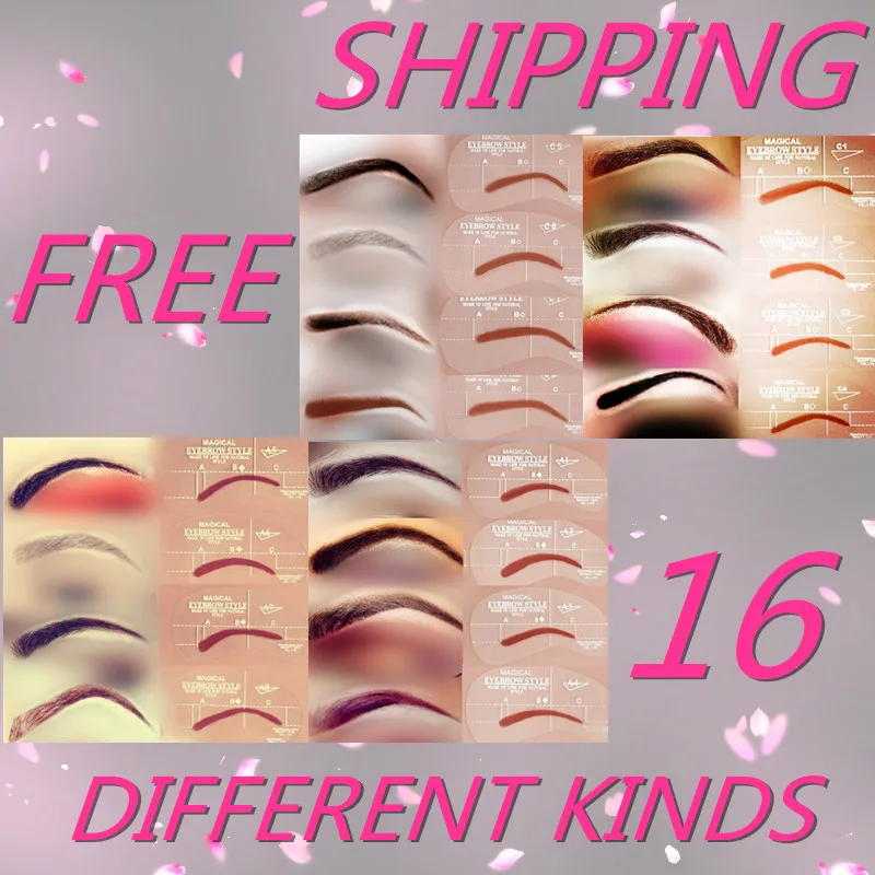 free shipping eyebrow stencil tool eye brow template