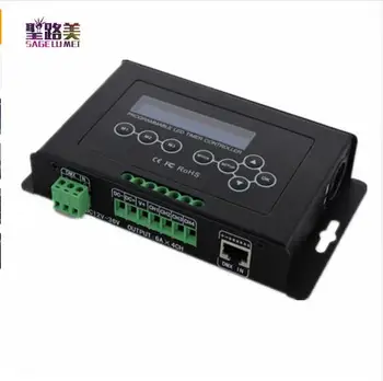 

BC-322-6A DC12V-36V Timer LED Dimmer Aquarium Controller Led Light DMX 512 input Programmable XLR-3 ,RJ45 with LCD display