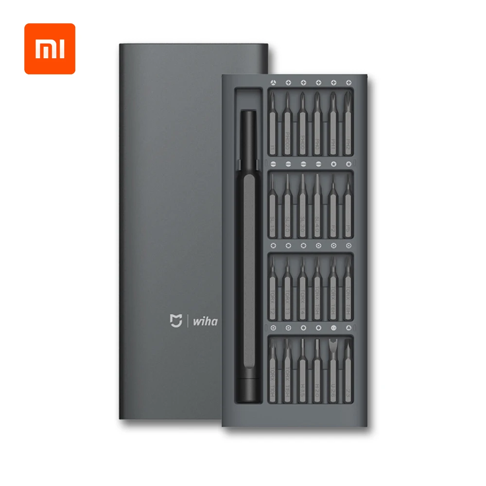 

Original Global Version Xiaomi Mijia Wiha Daily Use Kit 24 Magnetic Bits Alluminum Box DIY Screw Driver Smart Home Set