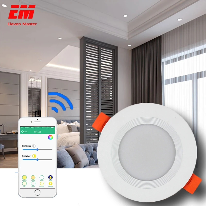 

Smart Downlight Bluetooth Work with App Remote control White & Warm light Smart Change LED Light Bedroom Kitchen Indoor ZTD0004