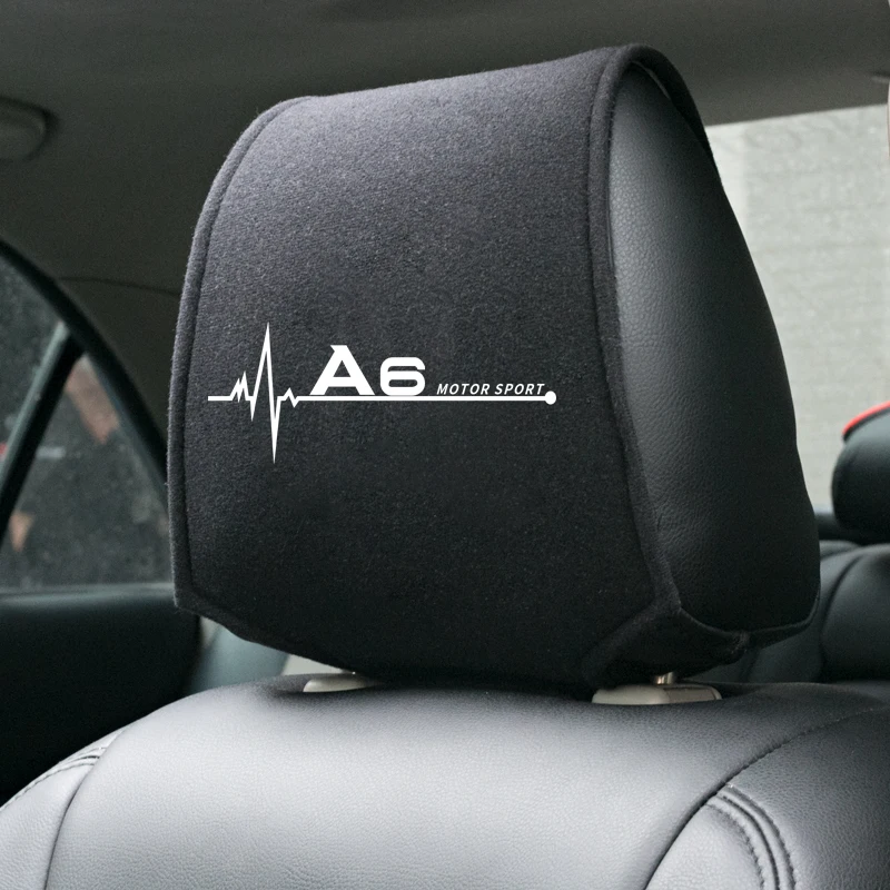

1PCS Hot car headrest cover fit for Audi A6 c5 c6 c7 4f 4g Accessories Car Styling