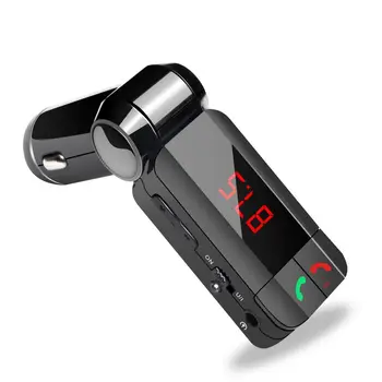 Car MP3 player Bluetooth hands-free phone 12V car cigarette lighter FM launch U disc music USB charger AUX input