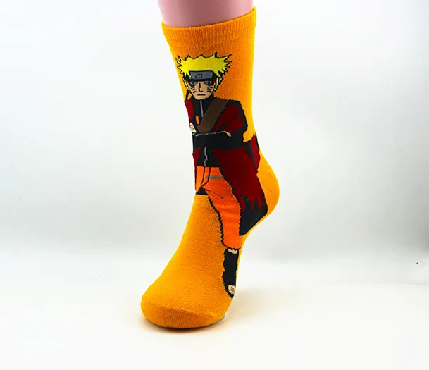Хлопковые носки с персонажами из мультфильмов Наруто; носки с персонажами из аниме; мужские повседневные носки; сезон осень-зима; Meias Sox