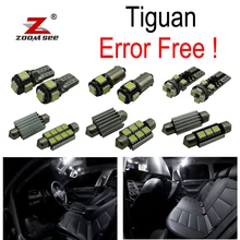 13pc X canbus Error Free for VW Volkswagen Tiguan LED interior dome map reading trunk light bulb Kit Package (2009-2015)