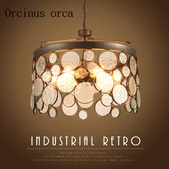 

nostalgia Nordic Industrial wind glass chandeliers American style chandeliers creative restaurants coffee shops lights