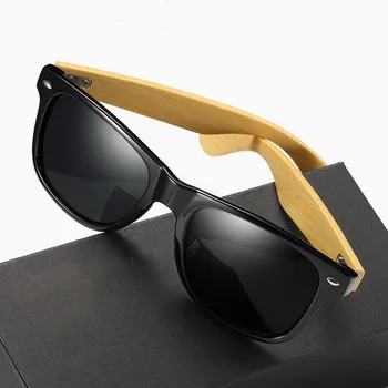 

Jyjewel 2019 Women Men polarized sunglasses fashion colorful polarizer wooden glasses night vision mirror bamboo legs