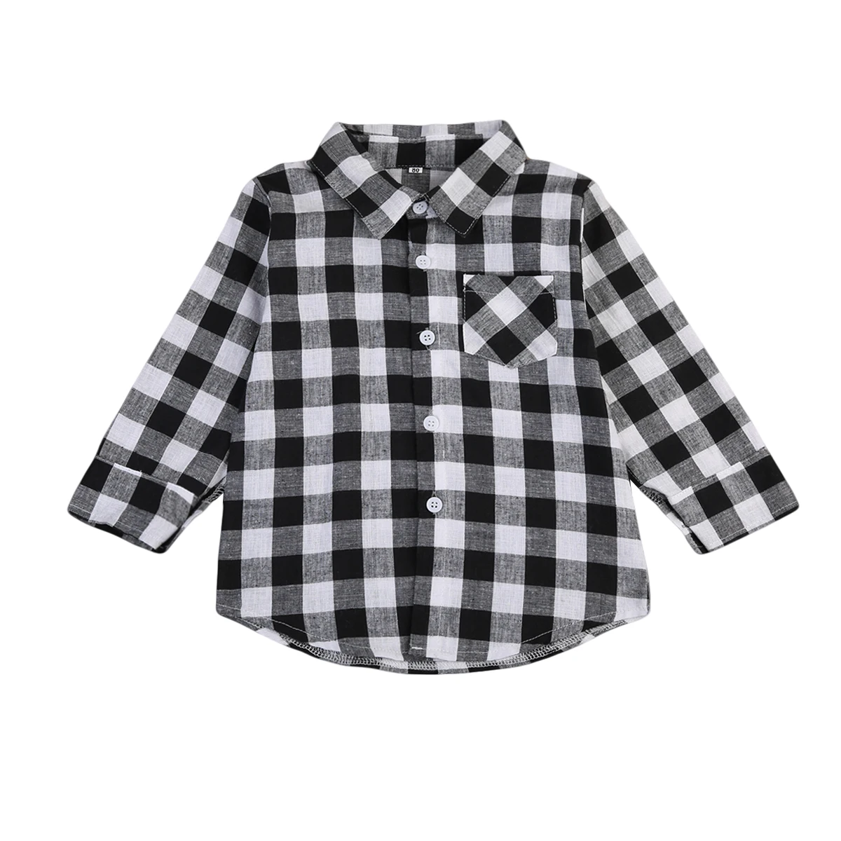 baby boy black and white checkered shirt